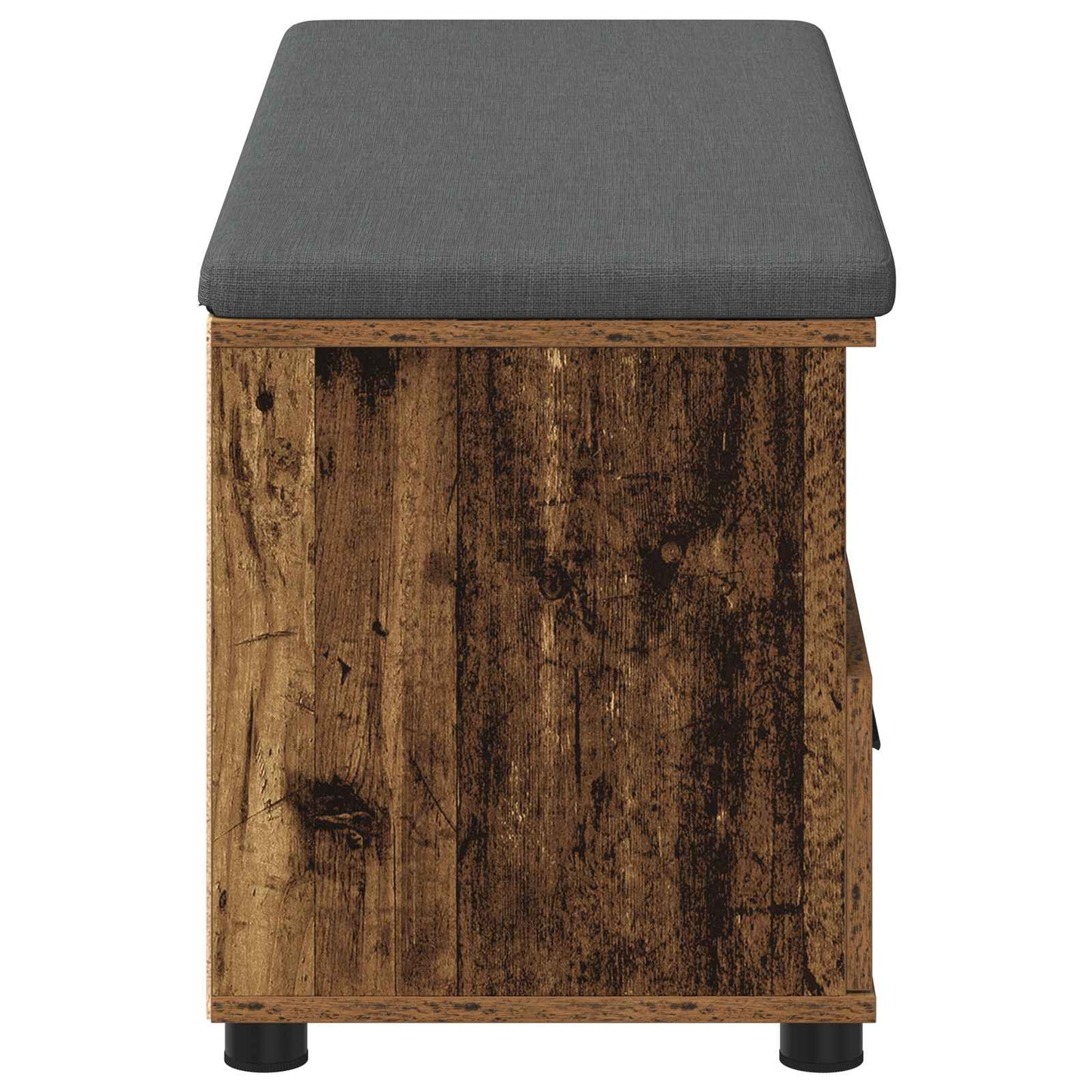 Hall Bench Old Wood 100 x 38 x 46 cm Engineered Wood and Fabric