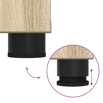 Hall Bench with Cushion with Shelf Sonoma Oak 60 x 38 x 46 cm