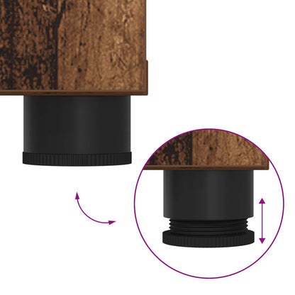 Hall Bench Old Wood 60 x 38 x 46 cm Engineered Wood and Fabric