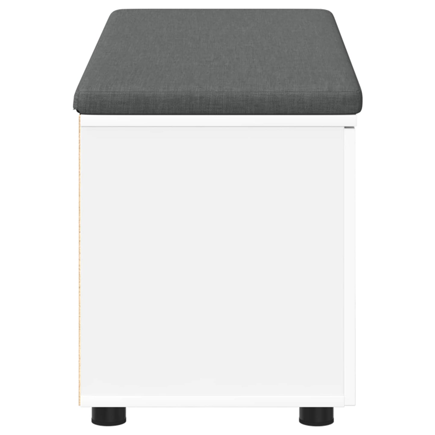 Hall Bench White 100 x 38 x 46 cm Engineered Wood and Fabric