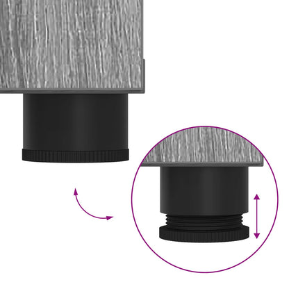 Hall Bench with Cushion with Shelf Grey Sonoma 100 x 38 x 46 cm