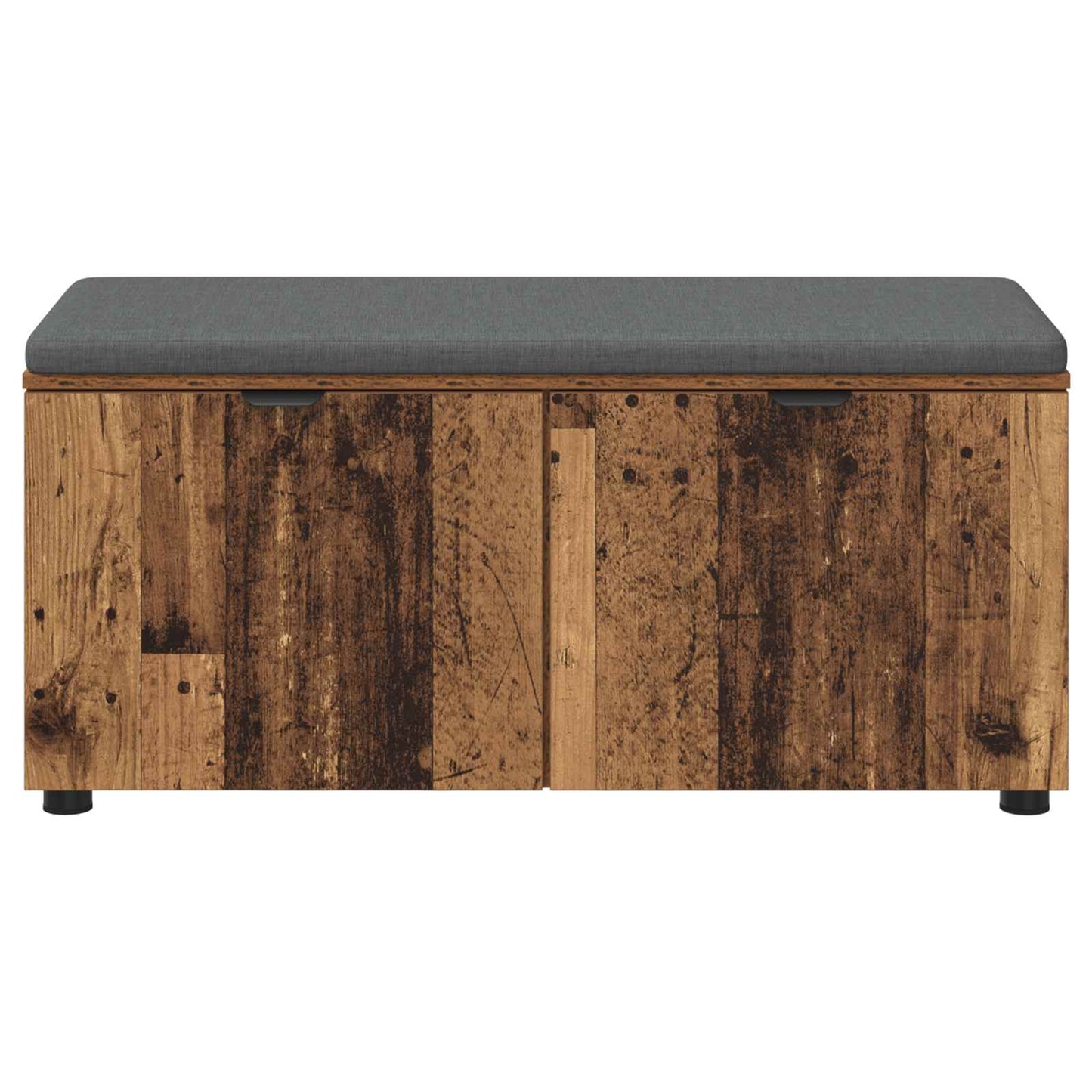 Hall Bench Old Wood 100 x 38 x 46 cm Engineered Wood and Fabric
