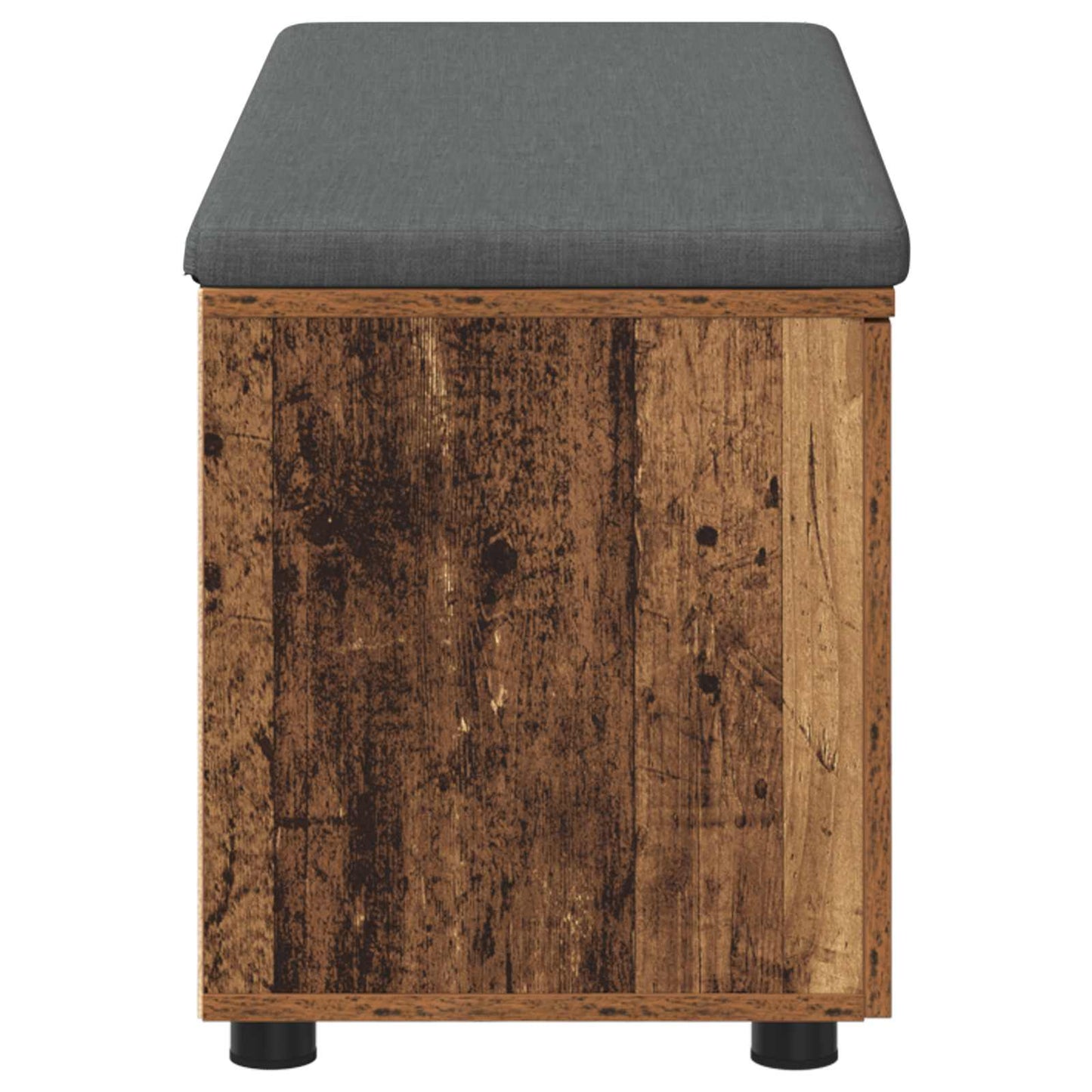 Hall Bench Old Wood 100 x 38 x 46 cm Engineered Wood and Fabric