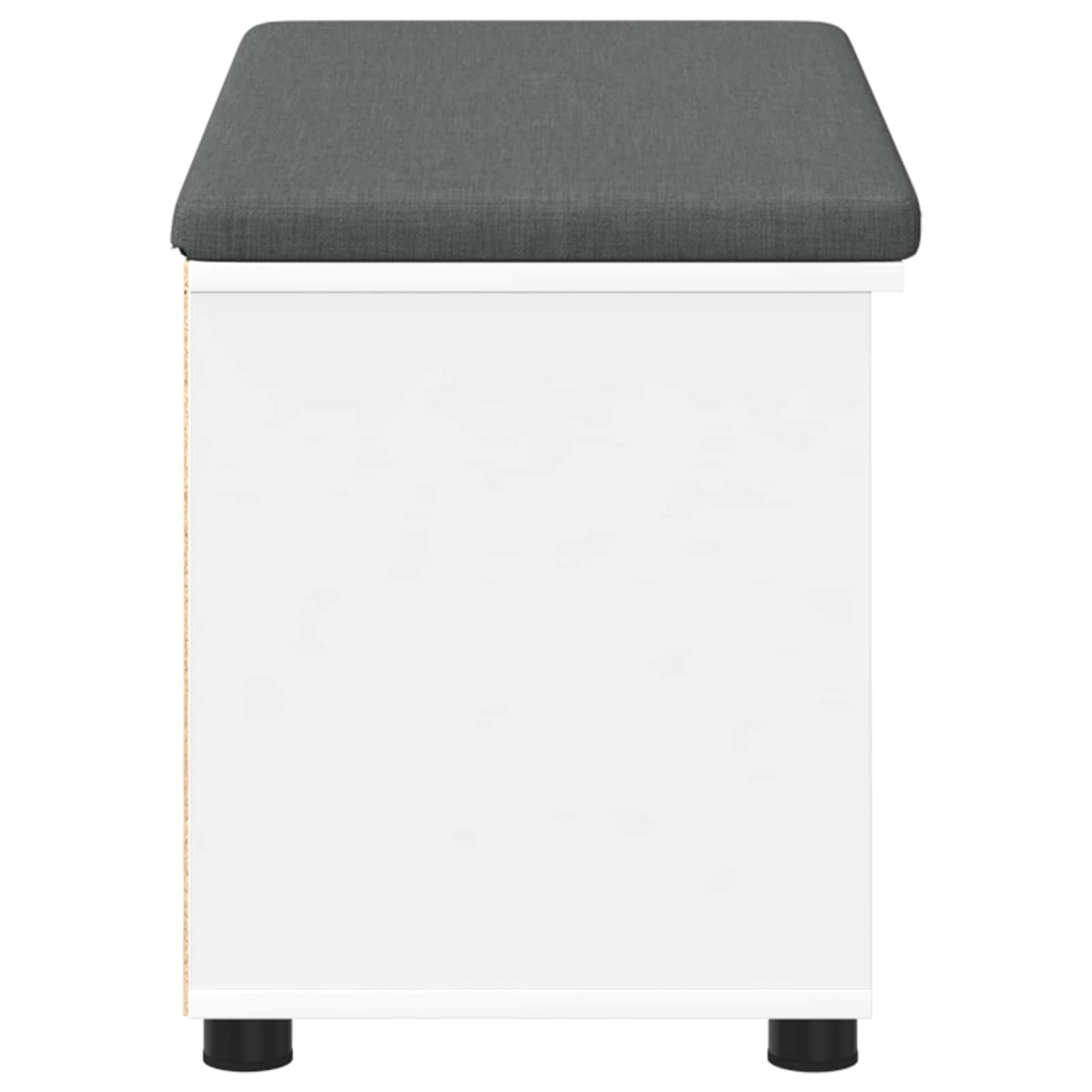 Hall Bench White 80 x 38 x 46 cm Engineered Wood and Fabric