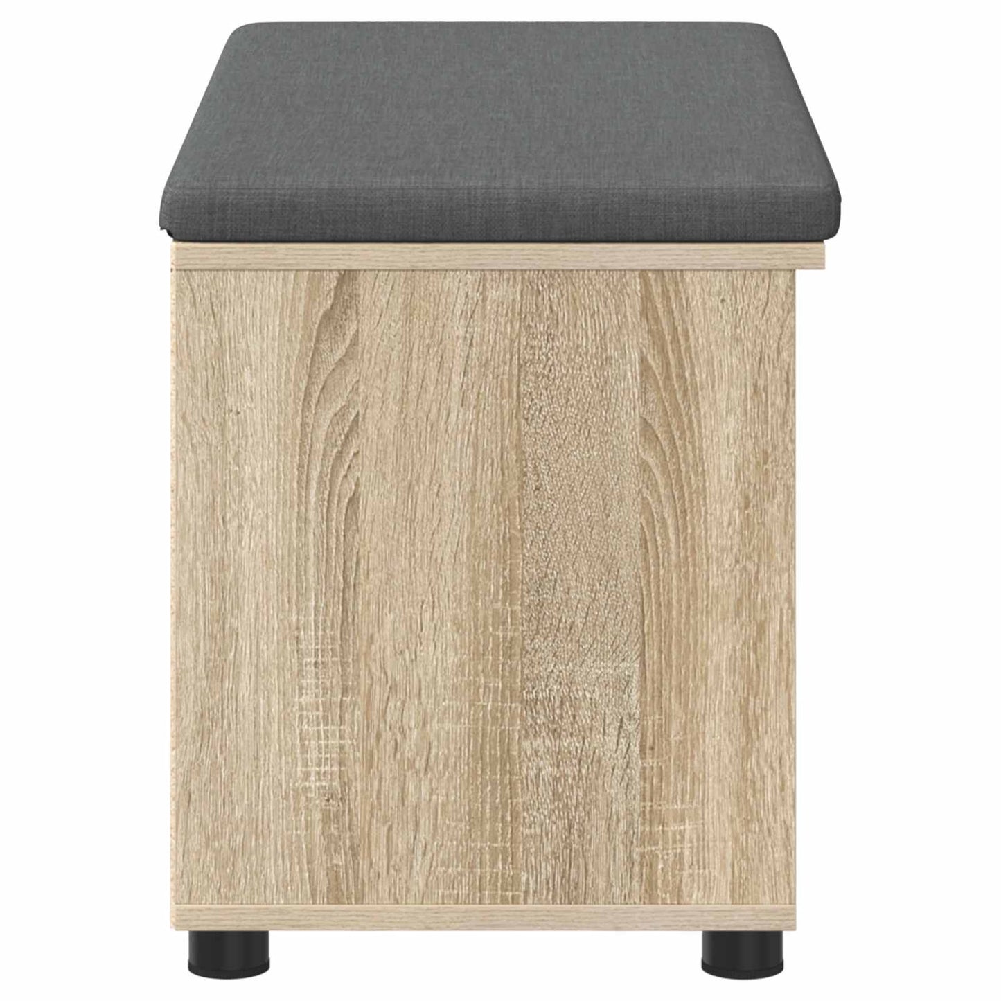 Hall Bench with Cushion with Shelf Sonoma Oak 80 x 38 x 46 cm