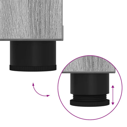 Hall Bench with Cushion with Shelf Grey Sonoma 80 x 38 x 46 cm