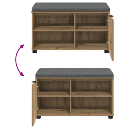 Hall Bench Artisan Oak 80 x 38 x 46 cm