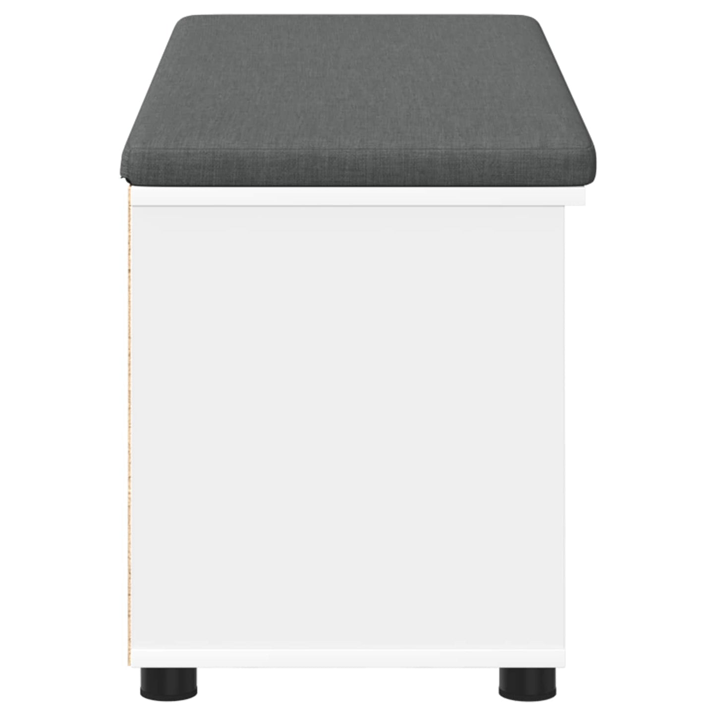 Hall Bench White 100 x 38 x 46 cm Engineered Wood and Fabric