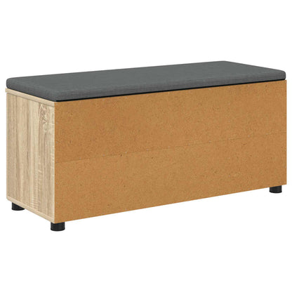 Hall Bench with Cushion with Shelf Sonoma Oak 100 x 38 x 46 cm
