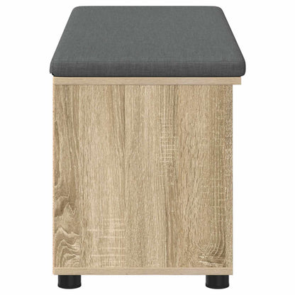 Hall Bench with Cushion with Shelf Sonoma Oak 100 x 38 x 46 cm