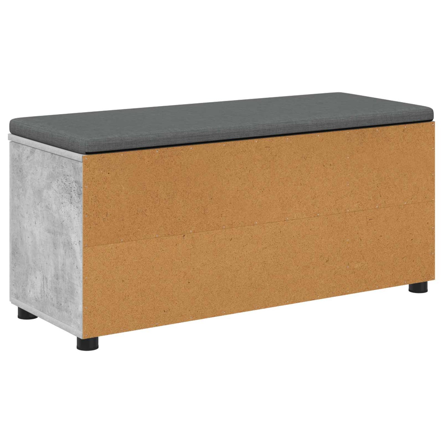 Hall Bench with Cushion Concrete Grey 100 x 38 x 46 cm