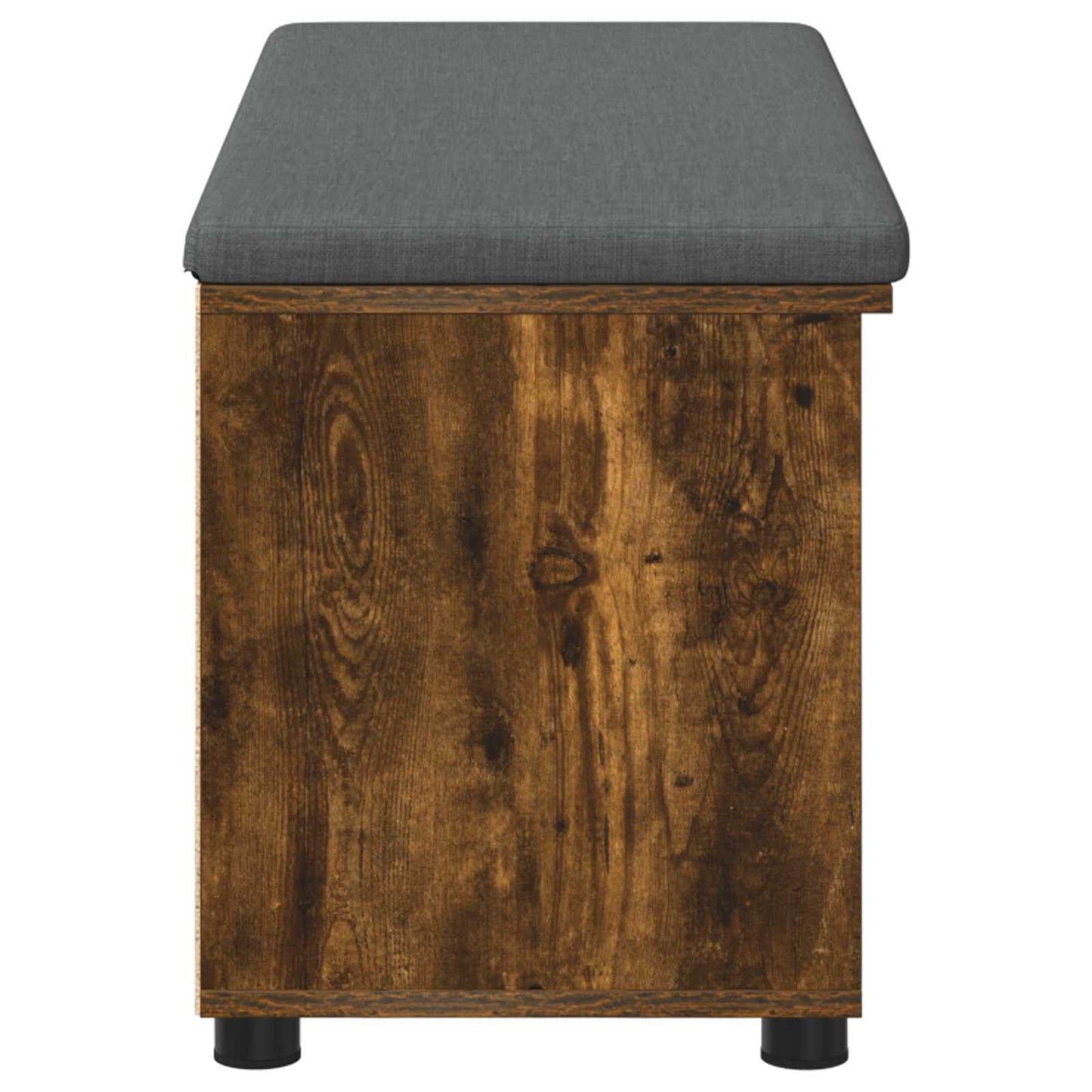Hall Bench with Cushion with Shelf Smoked Oak 100 x 38 x 46 cm