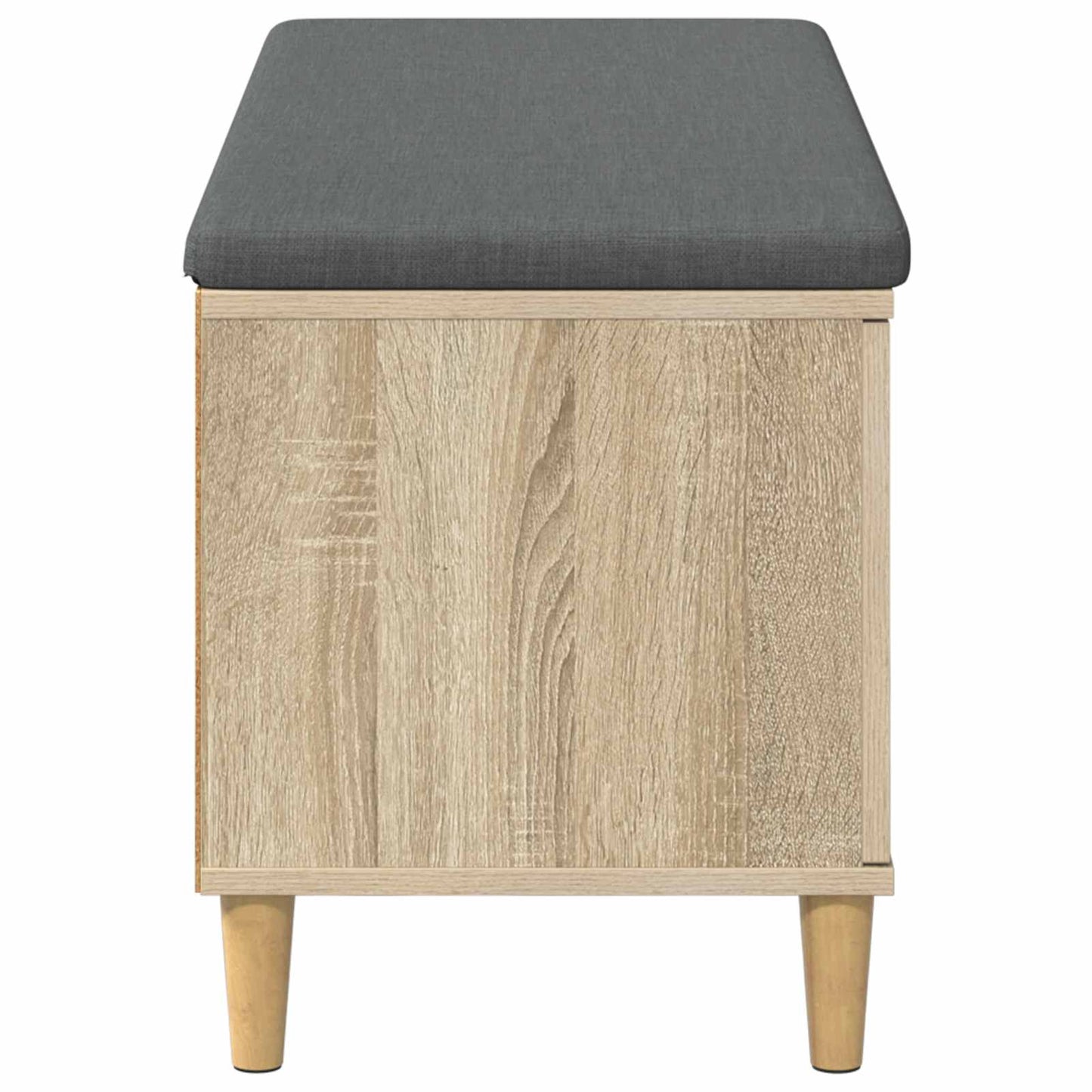 Hall Bench with Cushion with Door Sonoma Oak 100 x 38 x 46 cm