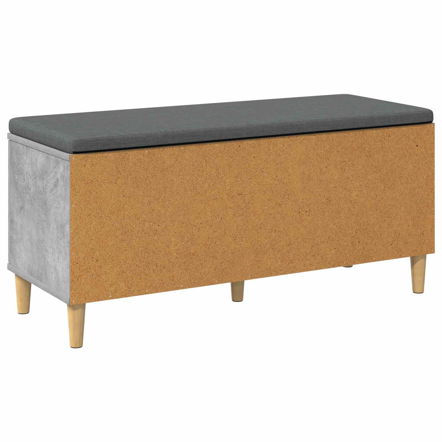 Hall Bench with Cushion Concrete Grey 100 x 38 x 46 cm