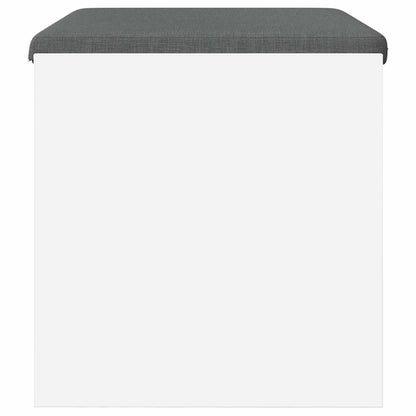 Hall Bench with Cushion White 63 x 38 x 40 cm