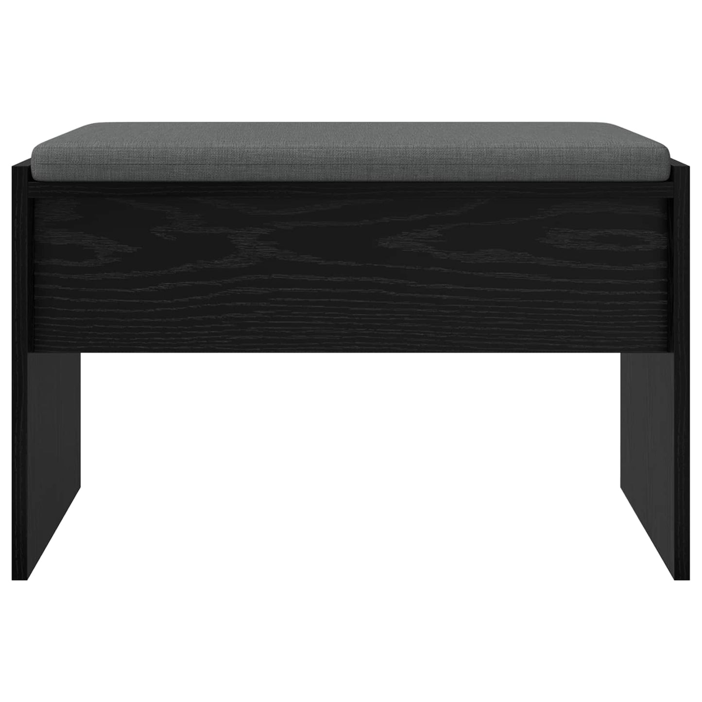 Hall Bench with Cushion Black Oak 63 x 38 x 40 cm