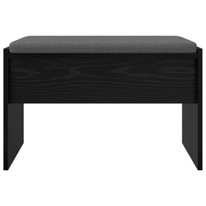 Hall Bench with Cushion Black Oak 63 x 38 x 40 cm