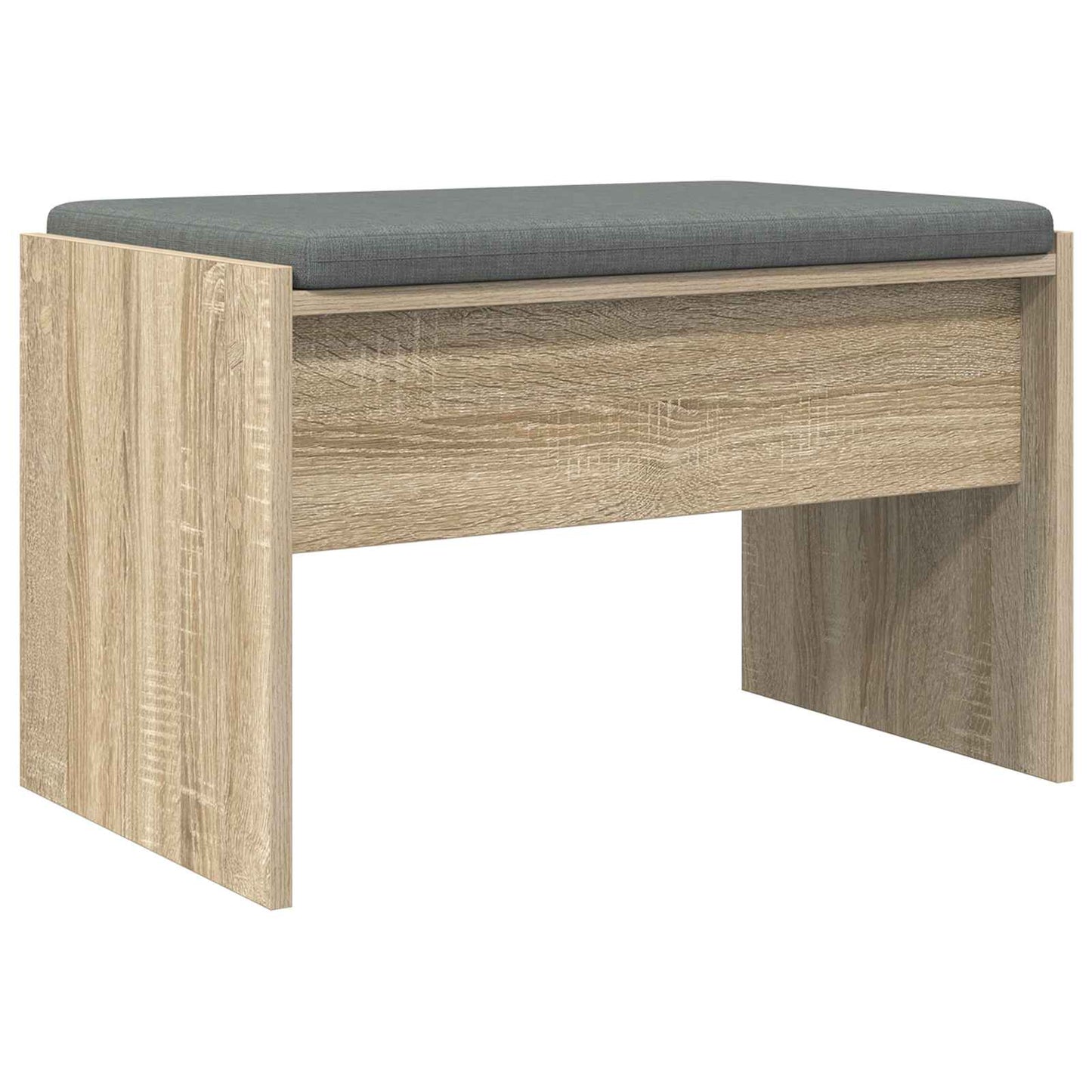 Hall Bench with Cushion Sonoma Oak 63 x 38 x 40 cm
