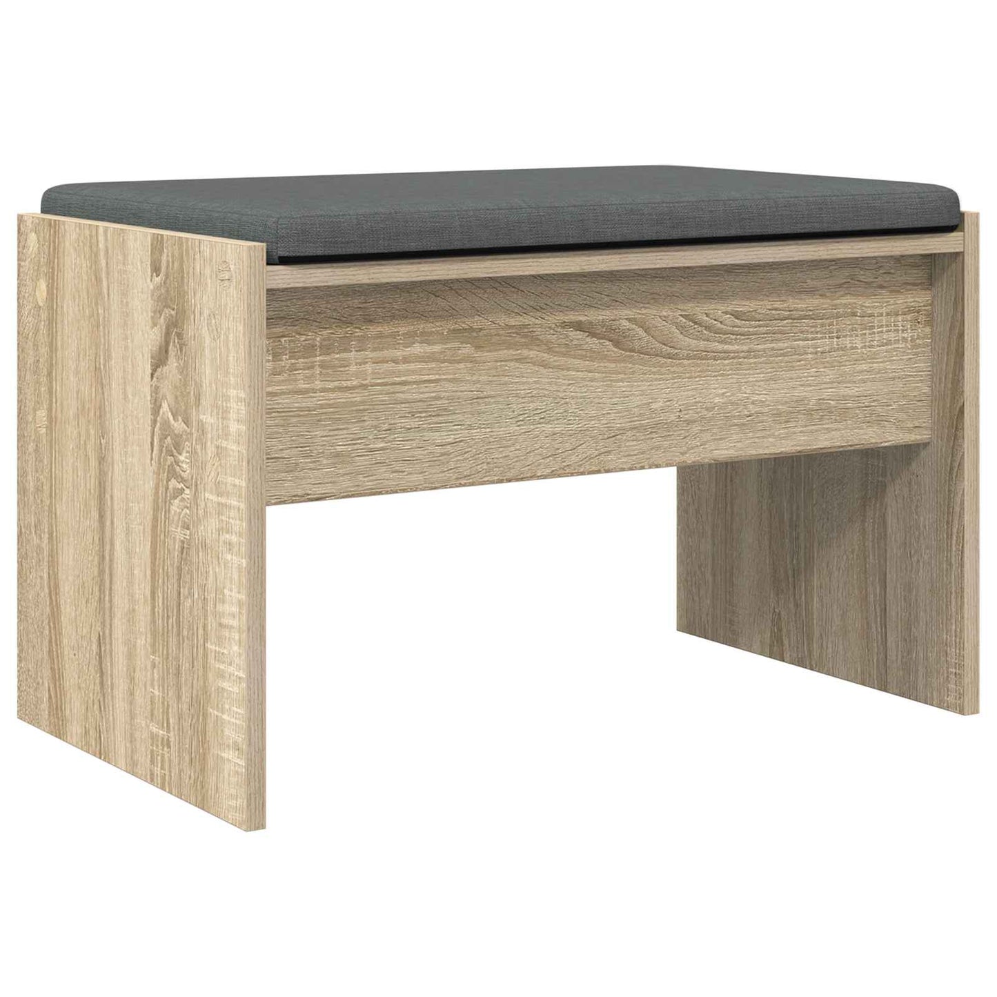 Hall Bench with Cushion Sonoma Oak 63 x 38 x 40 cm