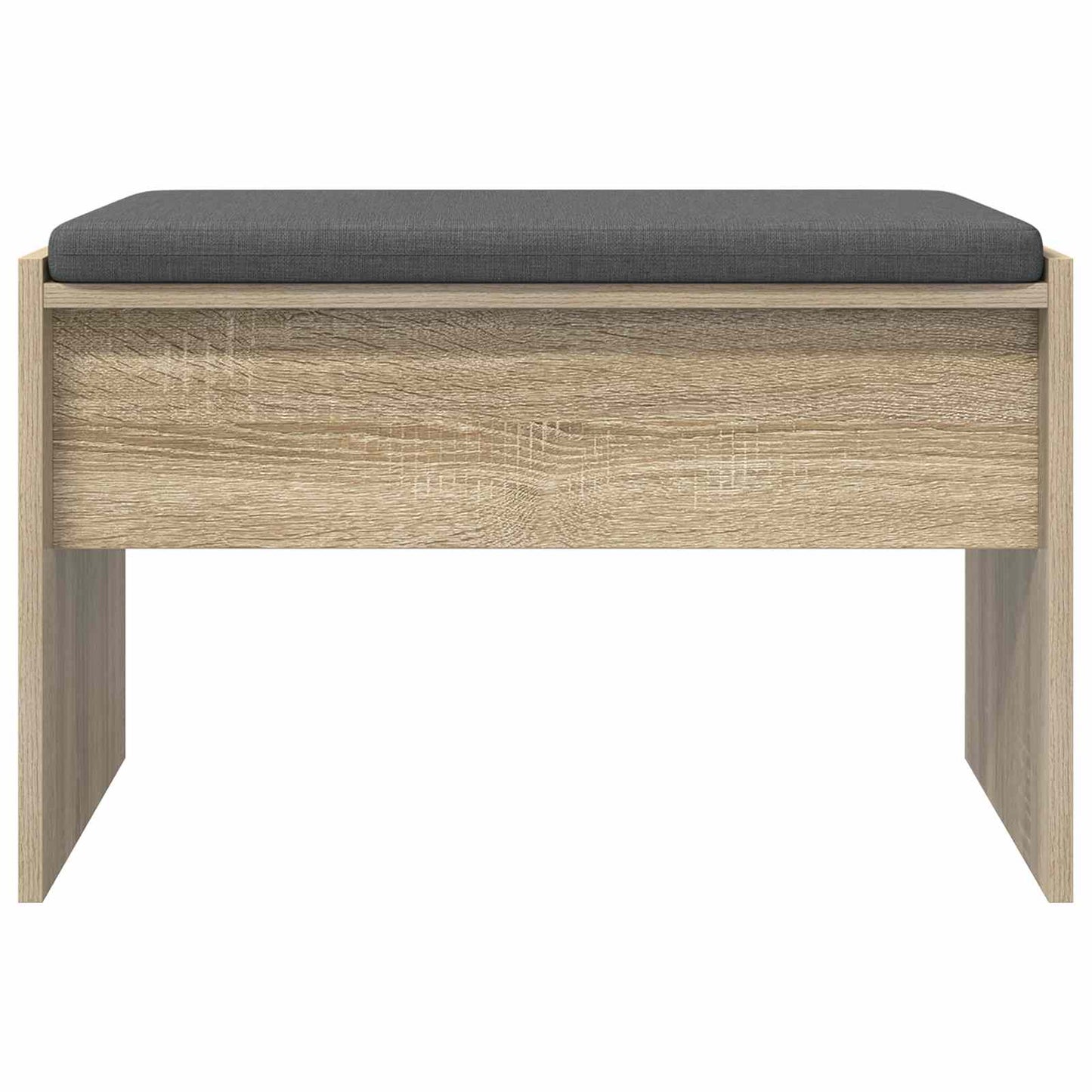 Hall Bench with Cushion Sonoma Oak 63 x 38 x 40 cm