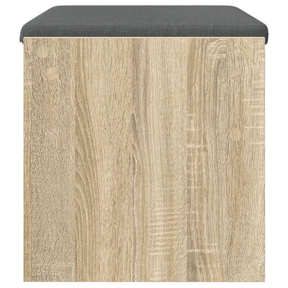 Hall Bench with Cushion Sonoma Oak 63 x 38 x 40 cm