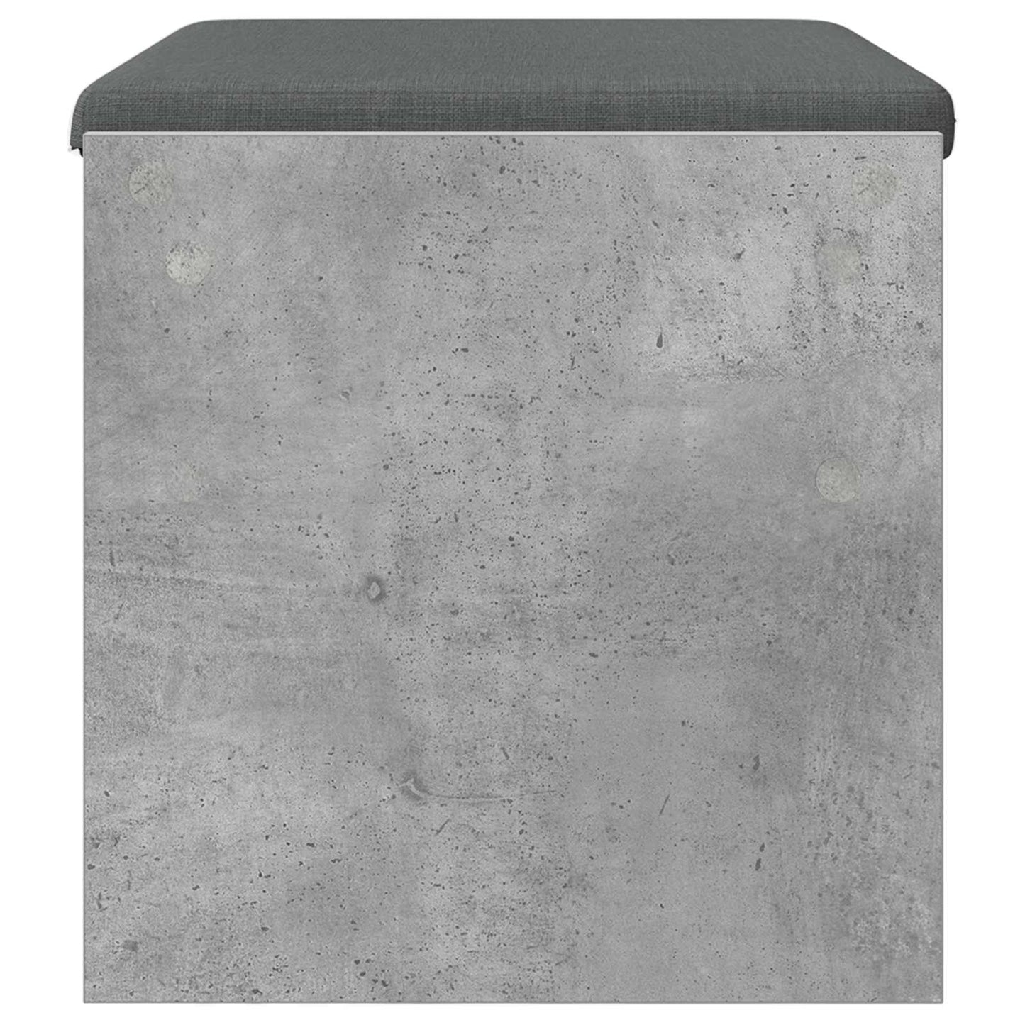 Hall Bench with Cushion Concrete Grey 63 x 38 x 40 cm