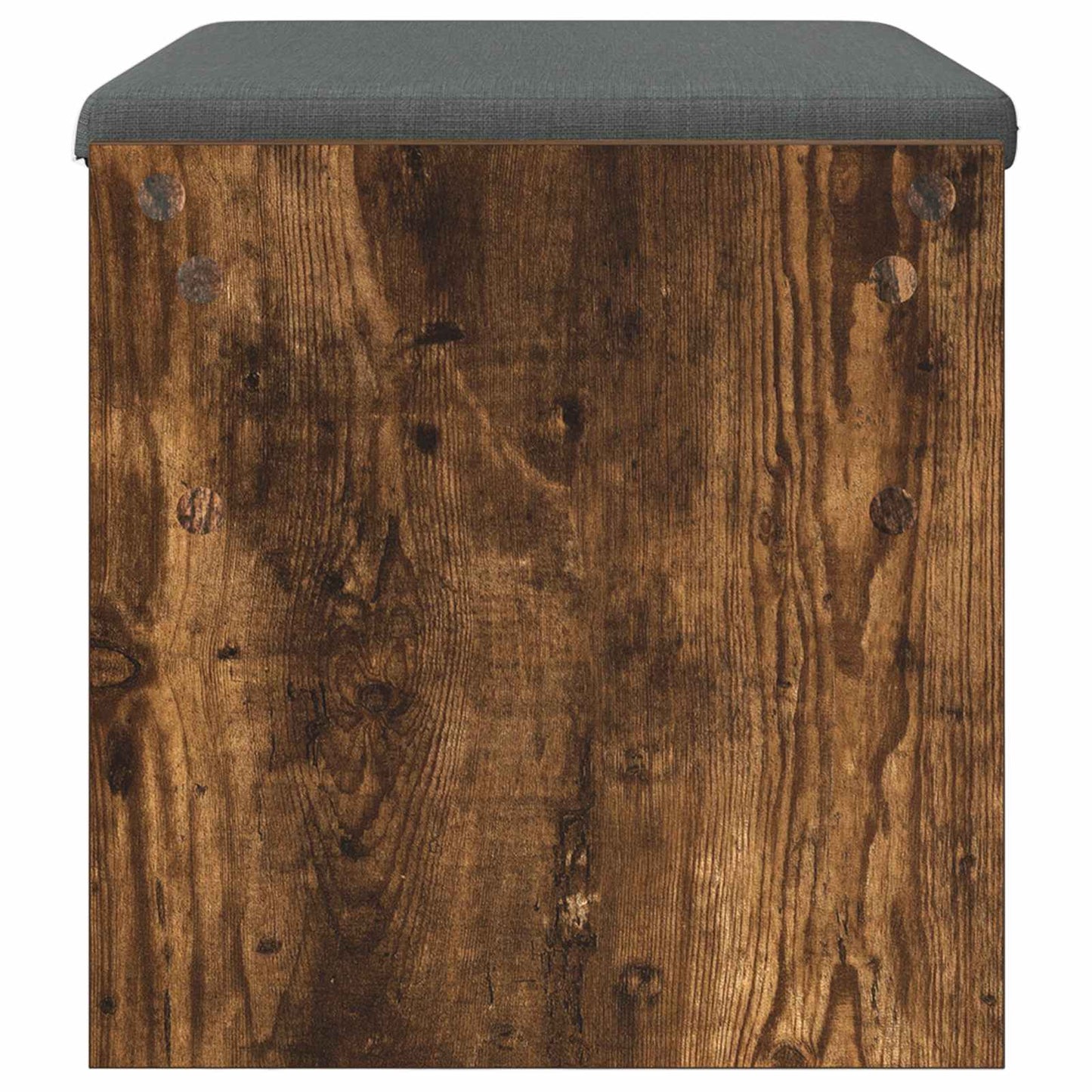 Hall Bench with Cushion Smoked Oak 63 x 38 x 40 cm