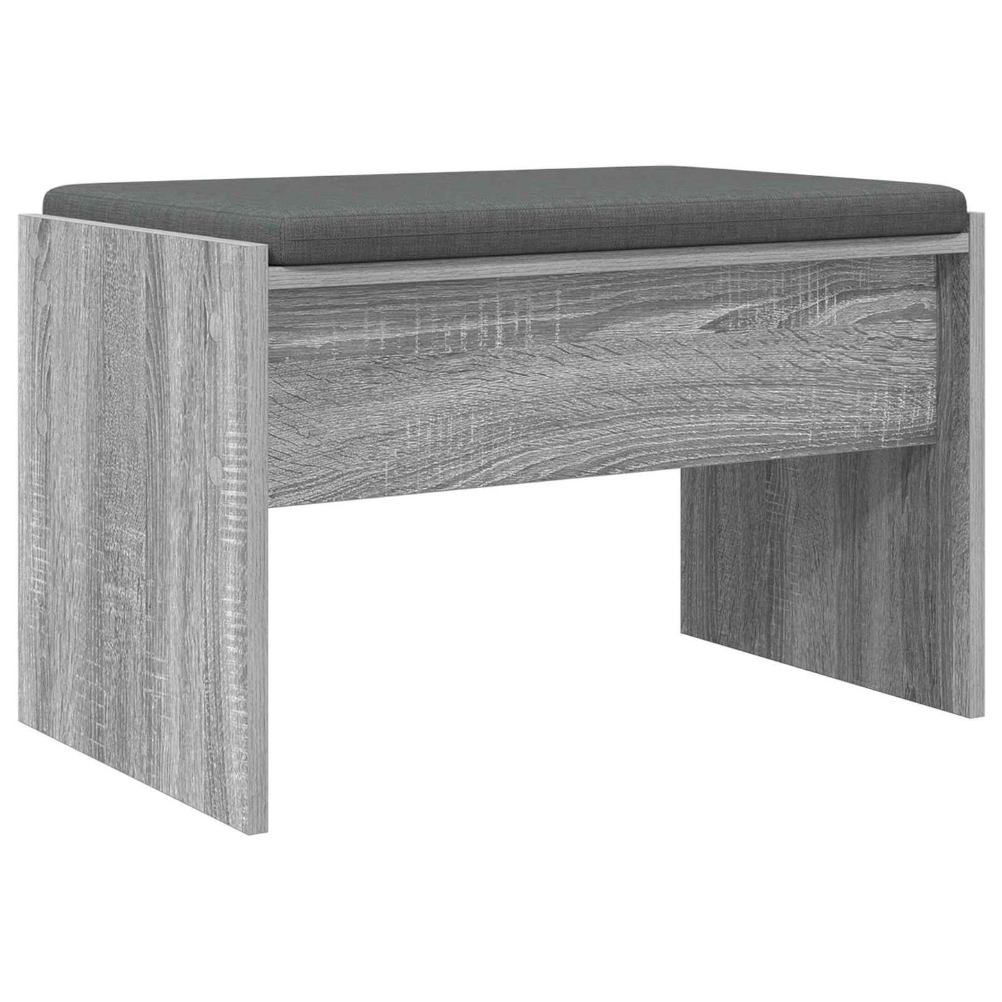 Hall Bench with Cushion Grey Sonoma 63 x 38 x 40 cm