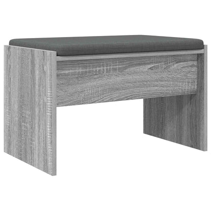 Hall Bench with Cushion Grey Sonoma 63 x 38 x 40 cm