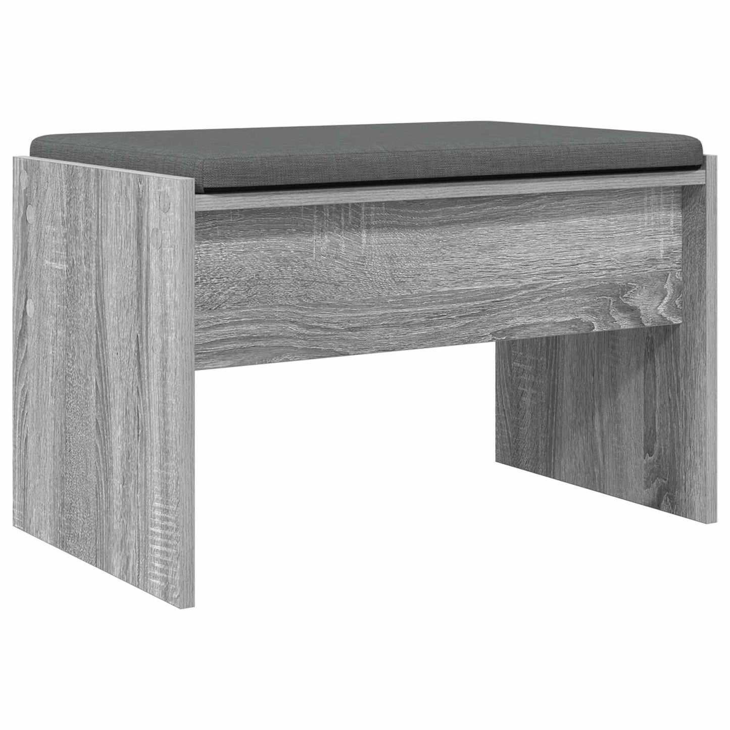 Hall Bench with Cushion Grey Sonoma 63 x 38 x 40 cm