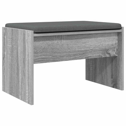 Hall Bench with Cushion Grey Sonoma 63 x 38 x 40 cm