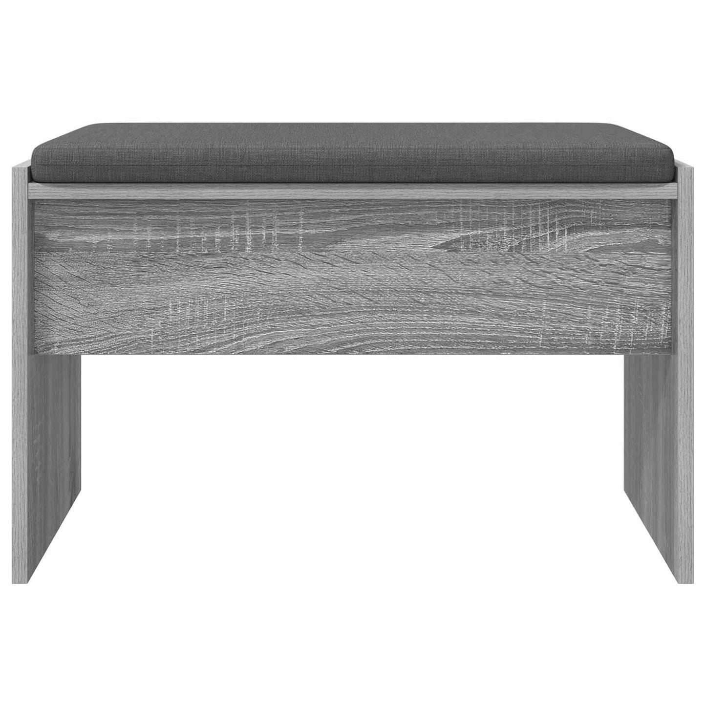 Hall Bench with Cushion Grey Sonoma 63 x 38 x 40 cm