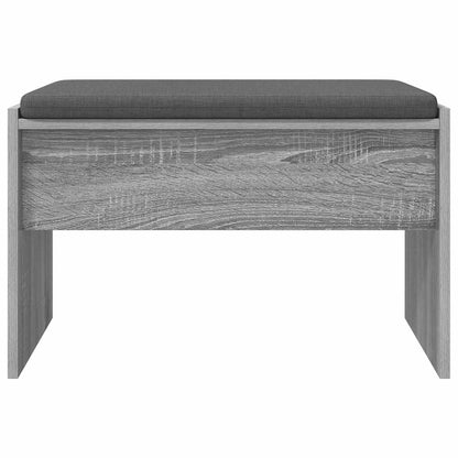 Hall Bench with Cushion Grey Sonoma 63 x 38 x 40 cm