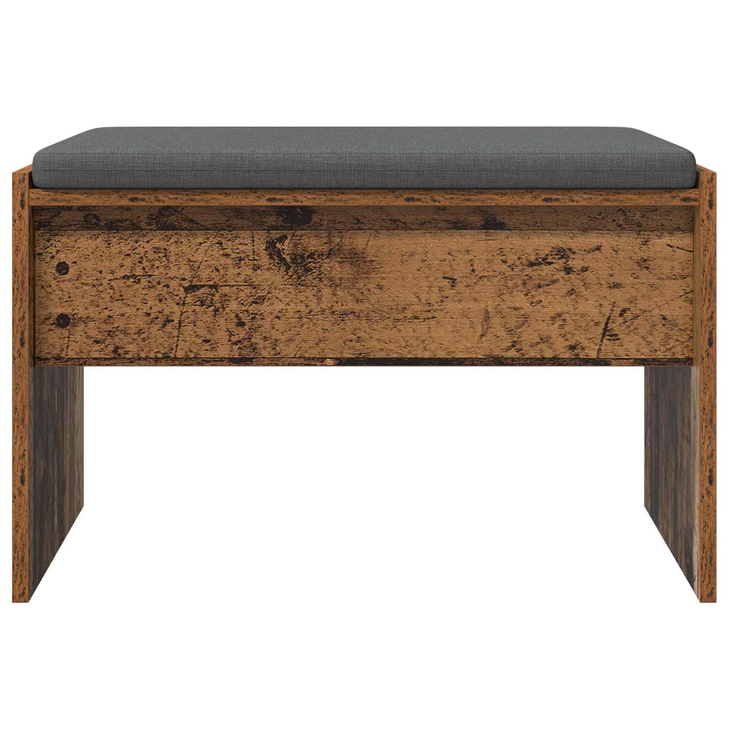 Hall Bench with Cushion Old Wood 63 x 38 x 40 cm