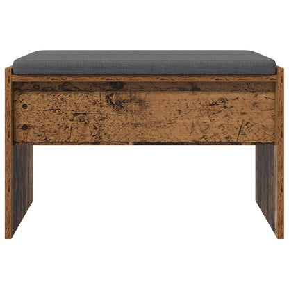 Hall Bench with Cushion Old Wood 63 x 38 x 40 cm