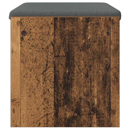 Hall Bench with Cushion Old Wood 63 x 38 x 40 cm