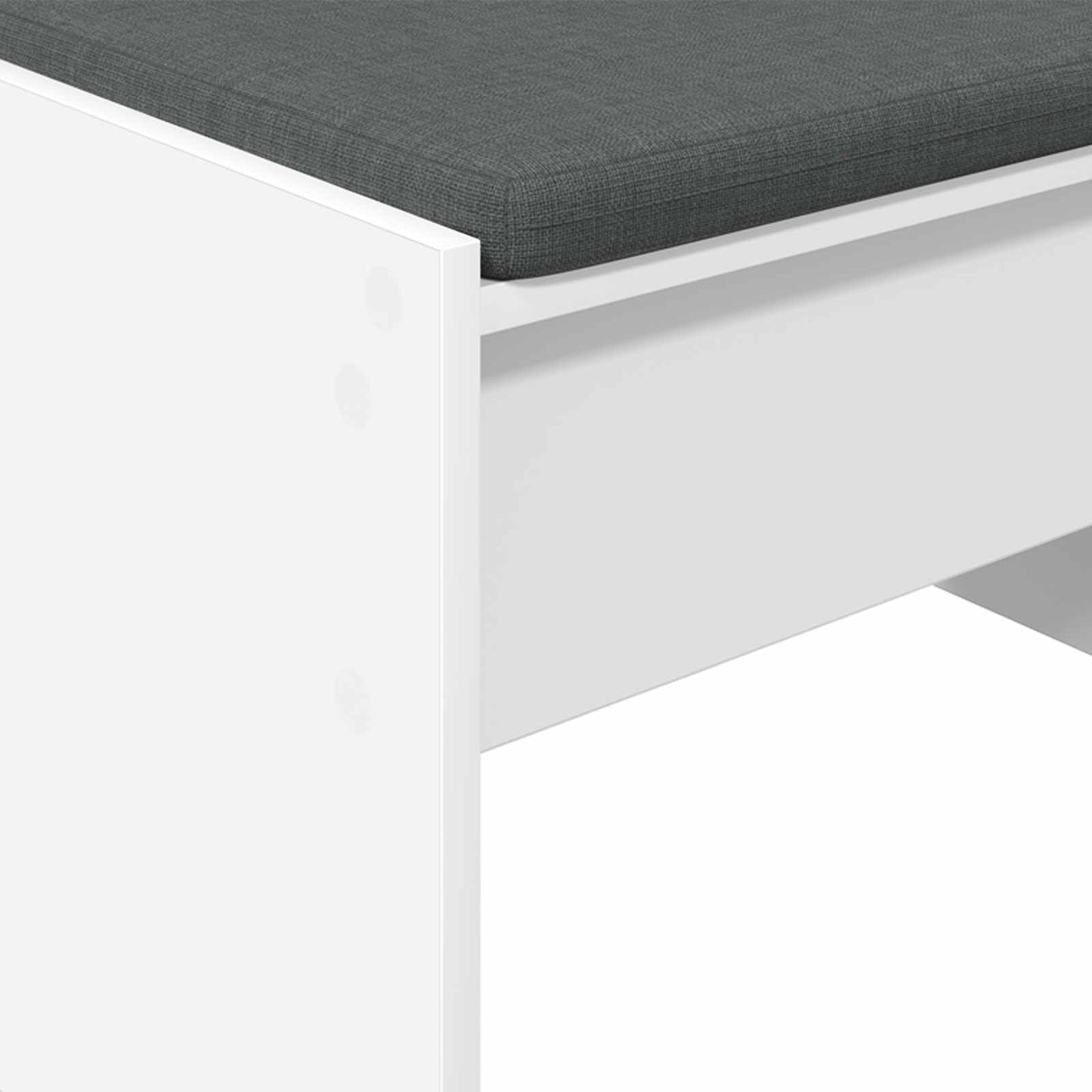 Hall Bench with Cushion White 83 x 38 x 40 cm