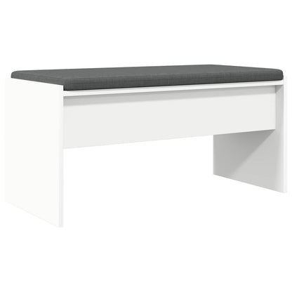 Hall Bench with Cushion White 83 x 38 x 40 cm