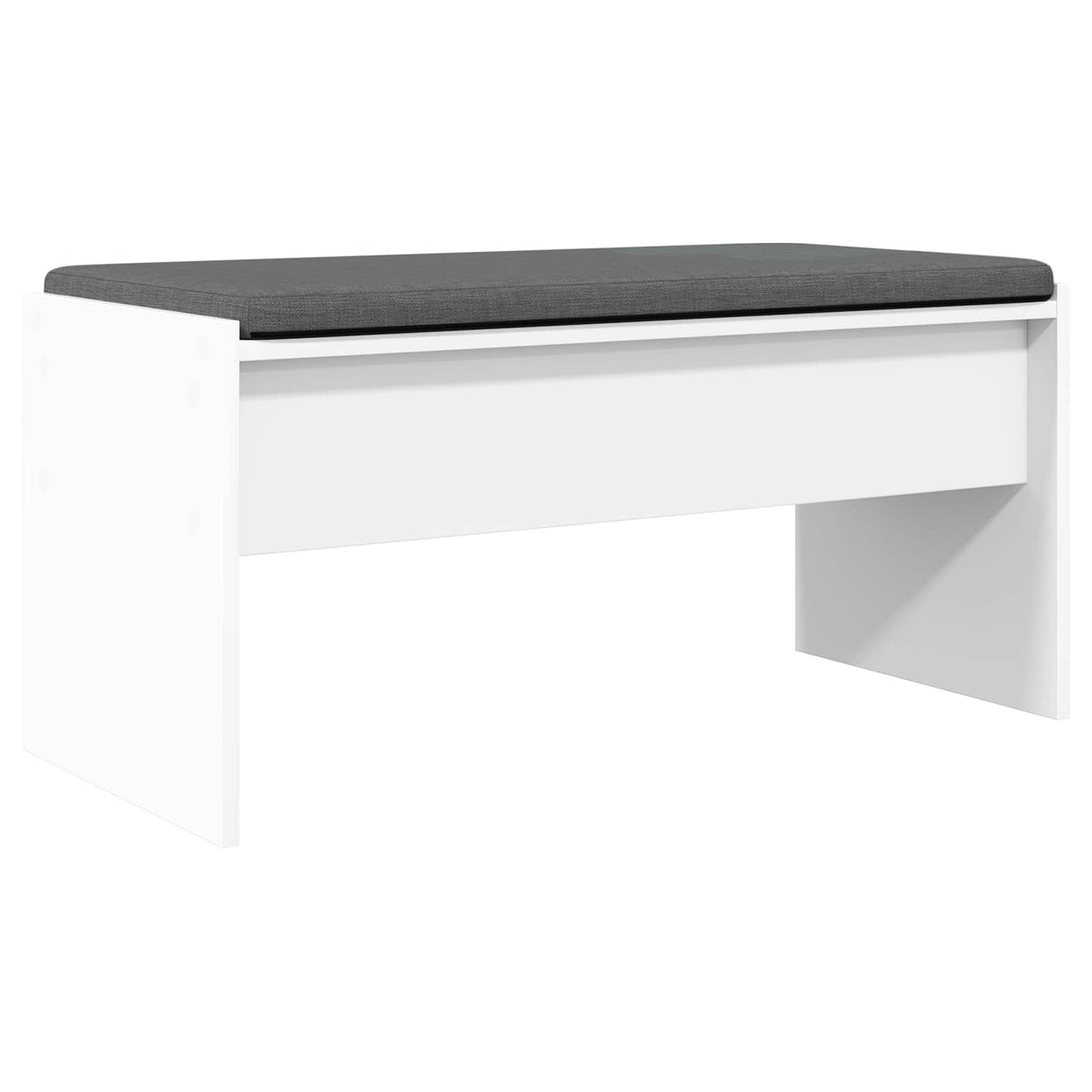 Hall Bench with Cushion White 83 x 38 x 40 cm