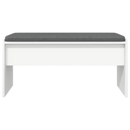 Hall Bench with Cushion White 83 x 38 x 40 cm