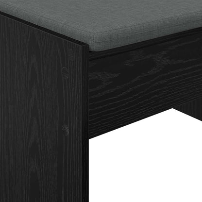 Hall Bench with Cushion Black Oak 83 x 38 x 40 cm