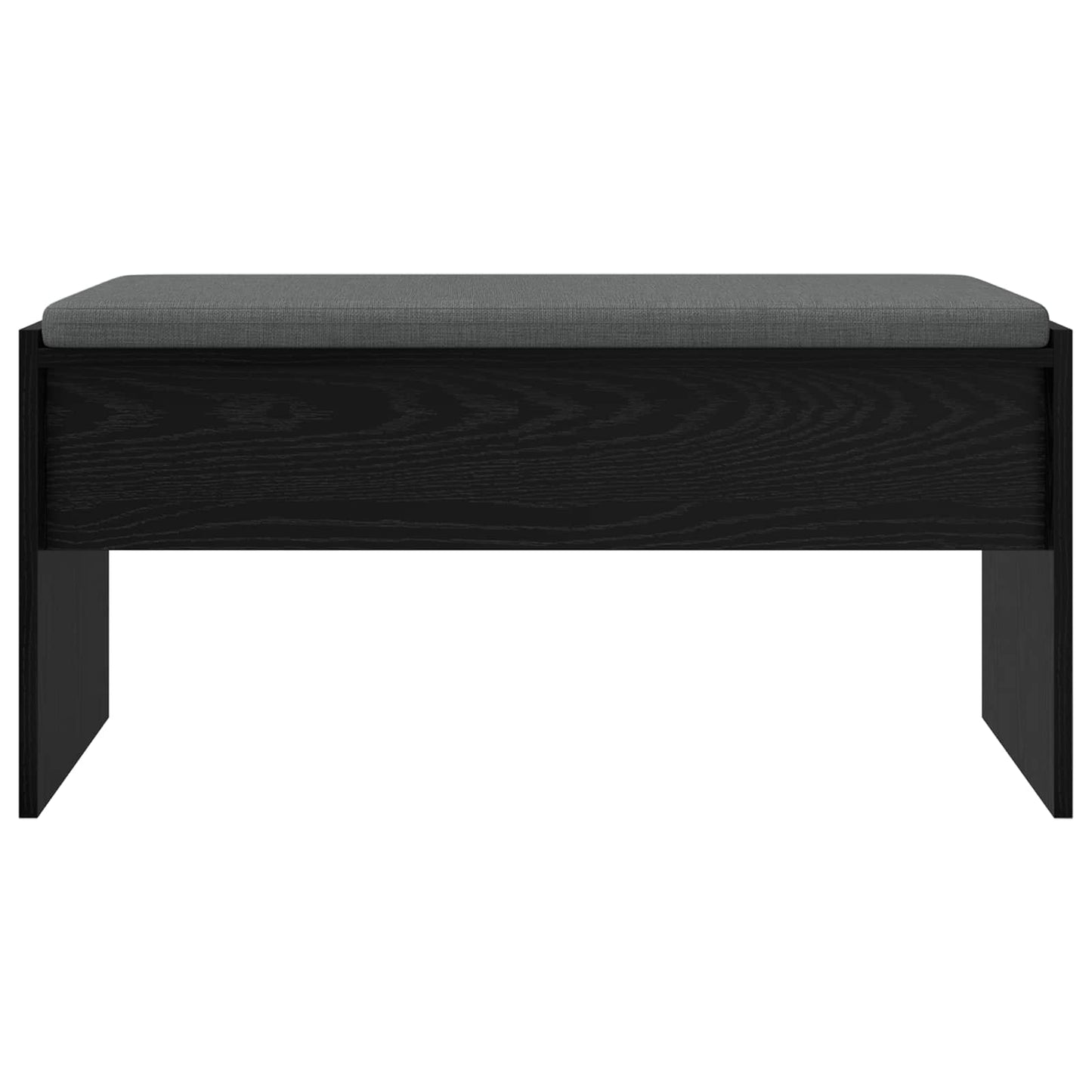 Hall Bench with Cushion Black Oak 83 x 38 x 40 cm