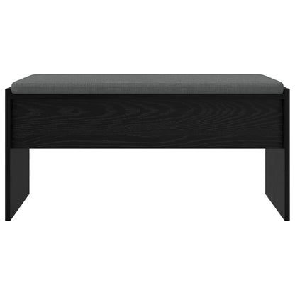 Hall Bench with Cushion Black Oak 83 x 38 x 40 cm