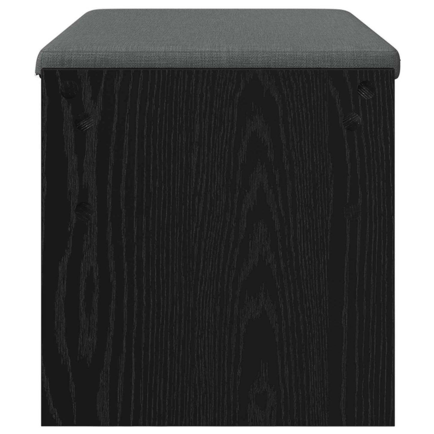 Hall Bench with Cushion Black Oak 83 x 38 x 40 cm