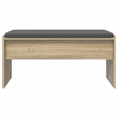 Hall Bench with Cushion Sonoma Oak 83 x 38 x 40 cm