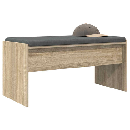 Hall Bench with Cushion Sonoma Oak 83 x 38 x 40 cm