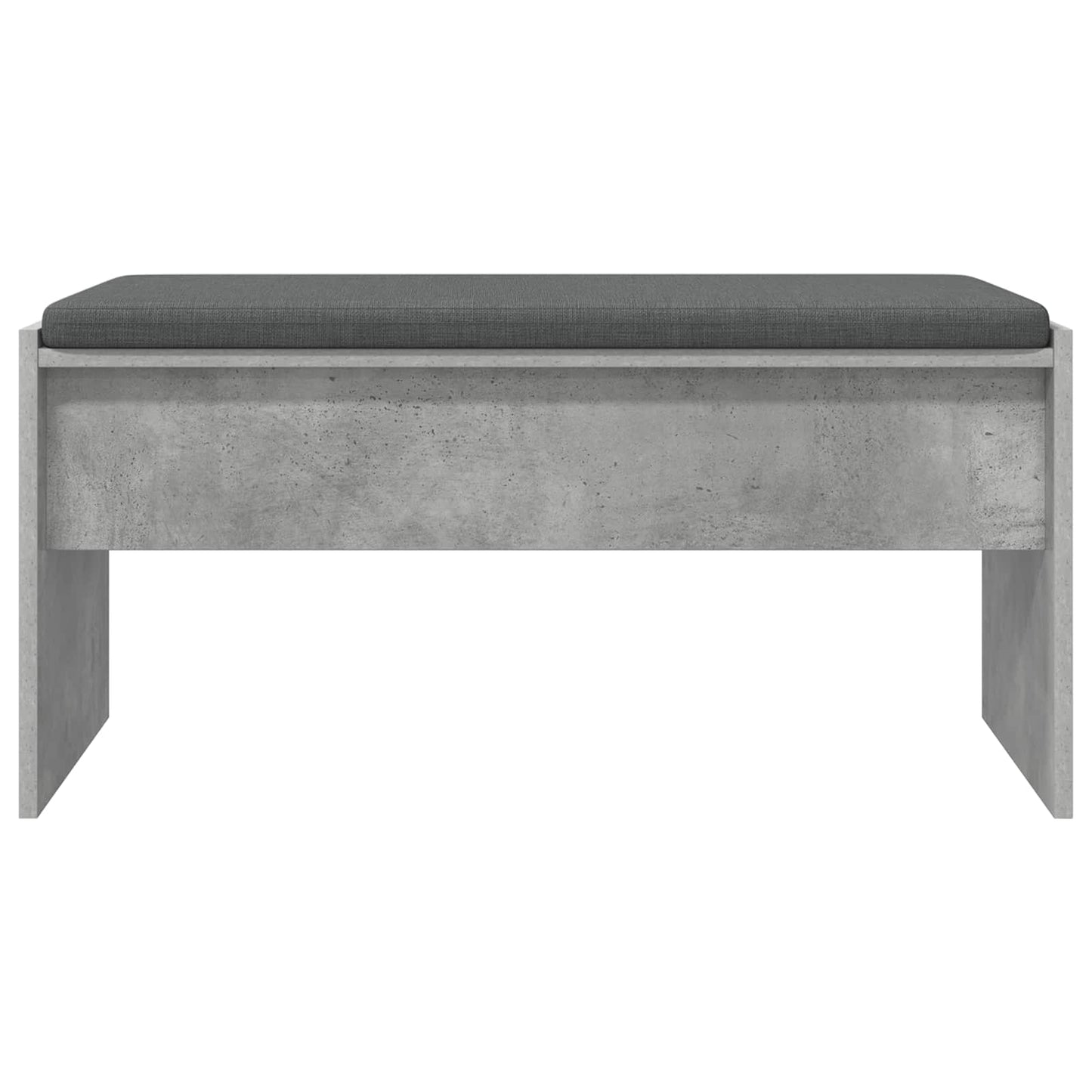 Hall Bench with Cushion Concrete Grey 83 x 38 x 40 cm