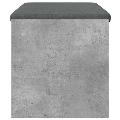 Hall Bench with Cushion Concrete Grey 83 x 38 x 40 cm