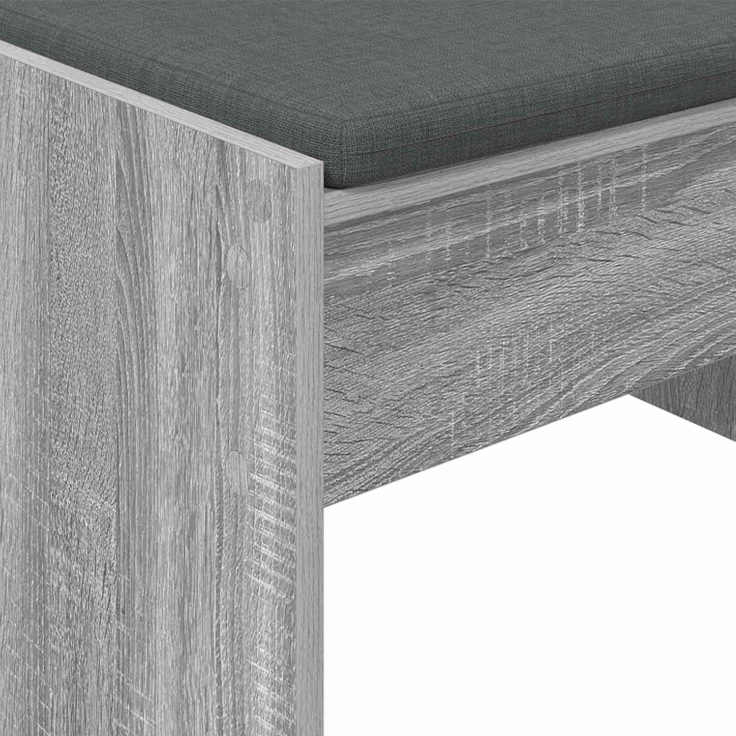Hall Bench with Cushion Grey Sonoma 83 x 38 x 40 cm