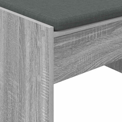 Hall Bench with Cushion Grey Sonoma 83 x 38 x 40 cm